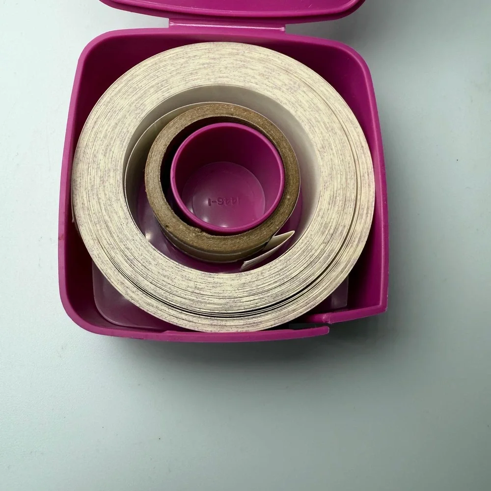 Vintage Tupperware‎ Label Dispenser Holder Magenta Freezer Canning Organization
